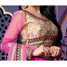 Exquisite Magenta Colored Embroidered Satin Silk Saree